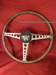 Oem Jaguar E-type Series 1 Wood Steering Wheel W/ Horn Push Button Assembly Xke. Fixed Price $1250.00.
