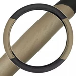 Beige Black Car Steering Wheel Cover For Van Suv Truck Auto 15". Fixed Price $59.24.
