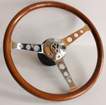 Steering Wheel Chrome Fits For Vw T2 Bus Transporter Van Wooden 68-72'. Fixed Price $249.00.