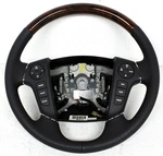 56110-3M840-A4 Oem Black Leather With Wood Grain Hyundai Genesis Steering Wheel. Fixed Price $325.50.
