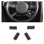 4PCS Steering Wheel Panel Cover Trim For Jeep Wrangler Jk 2007+ Carbon Fiber. Fixed Price $27.99.