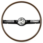Mustang Thunderbird Cougar Steering Wheel Deluxe Woodgrain 1968 Black - Acp. Fixed Price $707.95.