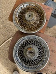2 Vintage 14" Oem 70-80'S Gm Buick, Chevy, Pontiac Spoke Hubcaps. Fixed Price $20.00.