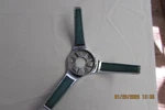 1967 Cougar Steering Wheel Horn - Aqua. Fixed Price $20.00.