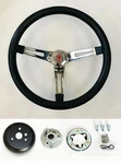 1969-1993 Oldsmobile Cutlass 442 98 Black Foam On Chrome Steering Wheel 15". Fixed Price $147.95.