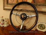 Porsche 356 B Carrera 2 Steering Wheel Leather Vdm + Nos Horn. Fixed Price $4275.00.