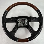 03-06 Cadillac Escalade Steering Wheel W/controls Rare Oem Black Woodgrain. Fixed Price $229.99.