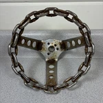 Vintage 1970 8" Chrome Chain Steering Wheel Rusty Hot Rat Rod Custom Patina Old. Fixed Price $269.99.