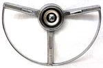 63-64 Ford Galaxie 500 Fairlane Horn Ring,button,xl,steering Wheel,three Spoke. Fixed Price $39.98.