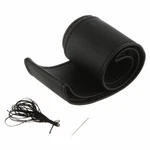 Diy Car Truck Leather Steering Wheel Cover With Needles And Thread Black. Fixed Price $11.25.