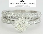 Hof Hearts Fire Felicity Round Diamond Semi-mount Ring 1.12 Ct 18K Gold Set. Fixed Price $2995.00.
