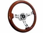 14" Wood Steering Wheel Kit 1968-78 Ford Mustang, Chrome Split Spoke. Fixed Price $263.99.