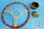 New 14" Wood Steering Wheel & Adaptor Hub For Mgb Midget 1970-1976. Fixed Price $299.95.