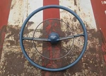 Original Gm 1955 1956 Chevy 210 18" Teal Steering Wheel Horn Center Two Ten. Fixed Price $289.00.