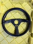 Momo Black Leather Steering Wheel Typ V 35 Kba 70068. Fixed Price $189.99.