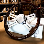 Steering Wheel & Hub Kit: 18" Dual Classic Dark Wood Smooth Horn (freightliner). Fixed Price $247.93.