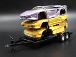 Ferrari / Lambo 3 Cars Crushed On Flatbed Trailer 1:64 Scale Diecast Model. Fixed Price $19.99.
