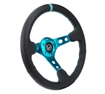 Nrg RST-006TL Reinforce Steering Wheel Blk Leather, Teal Center Mark. Fixed Price $131.99.