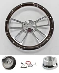 74-94 Gmc Truck C1500 C2500 Mahogany Spoke Billet Steering Wheel 14". Fixed Price $244.57.