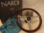 Jaguar XJ6 XJ12 Nardi Wood Steering Wheel Nd Classic Chrome Kit 355MM Fits 86-89. Fixed Price $750.00.