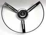 62-?FORD Galaxie Fairlane Country Squire Horn Button Ring,three Spoke,chrome,oem. Fixed Price $44.98.