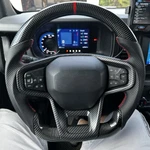 Real Carbon Fiber Sport Flat Steering Wheel Ford Bronco 2021-2025. Fixed Price $299.00.