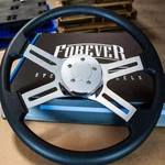 4 Spoke Steering Wheel 18" Black Polyurethane Kenworth Peterbilt Hub Included. Fixed Price $178.41.