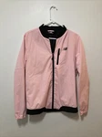 New Balance Pink Windbreaker Jacket Black Trim Women Size 130893 Full Zip. Fixed Price $30.00.