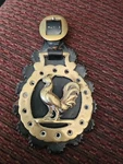 Vintage Horse Brasses Of Rooster & Blowing Horn Emblems. Fixed Price $15.00.