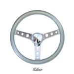 13.5" Mooneyes 3-SPOKE Chrome Steering Wheel Silver Flake Grip GS250CMSL Horn. Fixed Price $169.99.