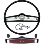 Oer *R3493 1969-70 Steering Wheel Kit- Black, Cherrywood Shroud. Fixed Price $347.99.