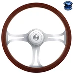 18" Blade Style Wood Steering Wheel With Hub & Horn Button Kit For Peterbilt (20. Fixed Price $224.99.