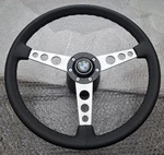 Vintage Petri 38 Leather Steering Wheel Bmw E10,1602-2002TII,TURBO. Fixed Price $1400.00.