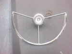 1964 Ford Fairlane 500 Horn Ring Chrome. Fixed Price $25.00.