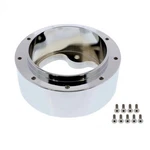 3-BOLT Hub Adaptor For 9-SCREW Steering Wheel Chrome Aluminum. Fixed Price $73.98.