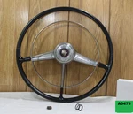 1953-1954 Pontiac Chieftain Black Steering Wheel With Horn & Button. Fixed Price $475.00.