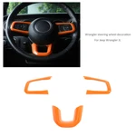 Steering Wheel Cover Trim Decoration For Jeep Wrangler Jl Jt 2018-2020 Orange. Fixed Price $17.57.