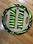 Oxgord Steering Wheel Cover Seat Belt Set Standard Fit Green,purple. Fixed Price $9.99.