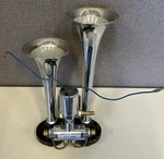 Original Delco Remy 1919904 Brass Military Jeep Dual Air Horn 24V Jan. 1952. Fixed Price $217.95.