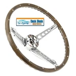 1967 Ford Mustang & Fairlane Deluxe Woodgrain 16" 3 Spoke Wheel FM-ES008BK. Fixed Price $524.99.