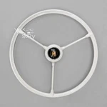 Vw Volkswagen 3 Spoke Steering Wheel Type 2 Split Bus 1955 - 67 Ivory Wolfsburg. Fixed Price $580.00.
