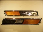 1968 1972 Ford 550 Truck Hood Side Emblems Oem #C8HB-16720-B 16721-B 69 70 71. Fixed Price $149.99.