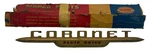 New Old Stock Coronet Fluid Drive Fender Nameplate For 1949-50 Dodge #1301385. Fixed Price $135.00.