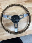 1970-1971 Plymouth Barracuda Rim Blow Steering Wheel. Fixed Price $200.00.