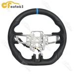 Black Leather Steering Wheel Blue Fit Ford Mustang Gt 2018-2023 No Heated. Fixed Price $236.55.