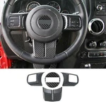 Carbon Fiber Steering Wheel Interior Trim Kit For Jeep Wrangler Jku 2011-17. Fixed Price $28.99.