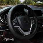 Valleycomfy Microfiber Leather Steering Wheel Cover Large Size 15.5"-16" Black. Fixed Price $29.50.
