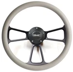 1974-1994 Gmc C-series Pick-up Truck Gray & Black Steering Wheel Full Kit. Fixed Price $222.06.