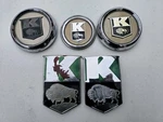 Kaiser Automobile Car Emblem Buffalo "k" + Horn Button And Wheel Center Cap. Fixed Price $199.99.
