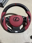 Red Carbon Fiber Steering Wheel Fits 2014-25 Lexus IS350 RC350 Rcf IS300 IS250. Fixed Price $629.99.